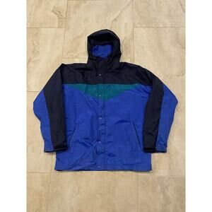 Vintage 80s THE NORTH FACE Color Block Gore-Tex Jacket Windbreaker Blue Green M